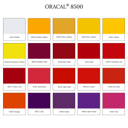 Oracal 8500 series self-adhesive film