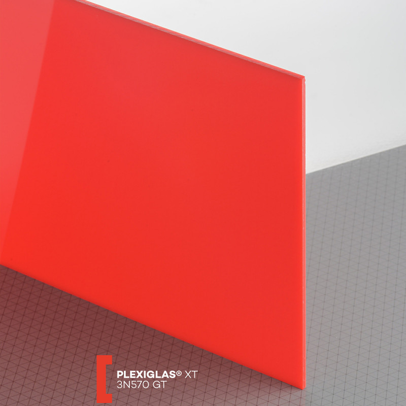Organiskais stikls PLEXIGLAS®XT dažādas krāsas 2050 x 3050 x 3 mm