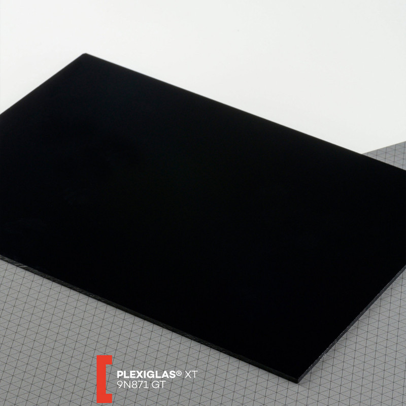 Organic glass PLEXIGLAS®XT black 9N871 2050 x 3050 x  3-10 mm